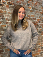 Keri Mock Neck Sweater-apparel-Blu Pepper-The Funky Zebra Ames, Women's Fashion Boutique in Ames, Iowa