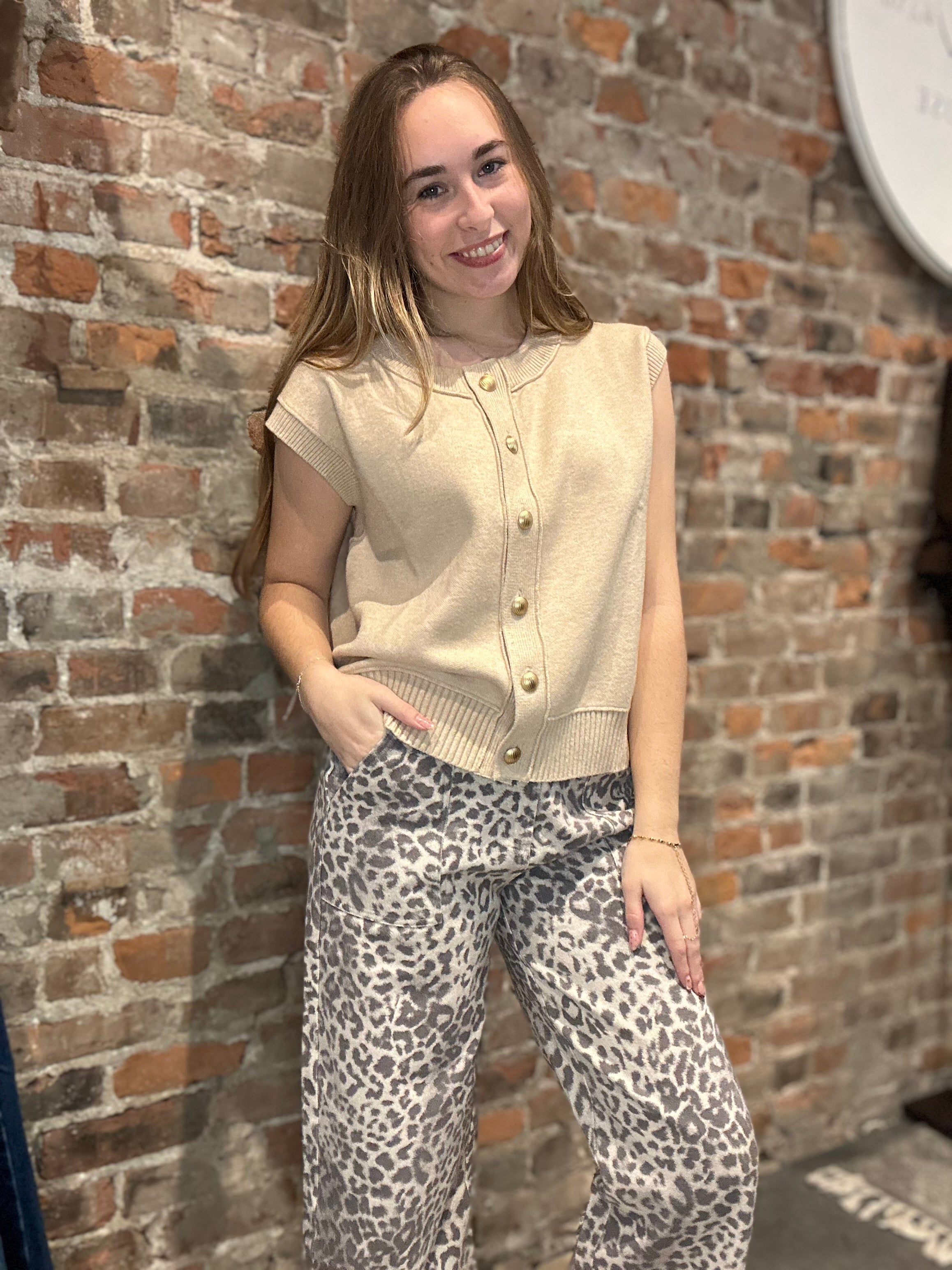 Angel Animal Print-pants-She & Sky-The Funky Zebra Ames, Women's Fashion Boutique in Ames, Iowa
