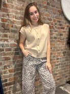 Angel Animal Print-pants-She & Sky-The Funky Zebra Ames, Women's Fashion Boutique in Ames, Iowa