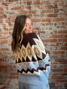 Naveen Nordic Sweater-Long Sleeves-She & Sky-The Funky Zebra Ames, Women's Fashion Boutique in Ames, Iowa