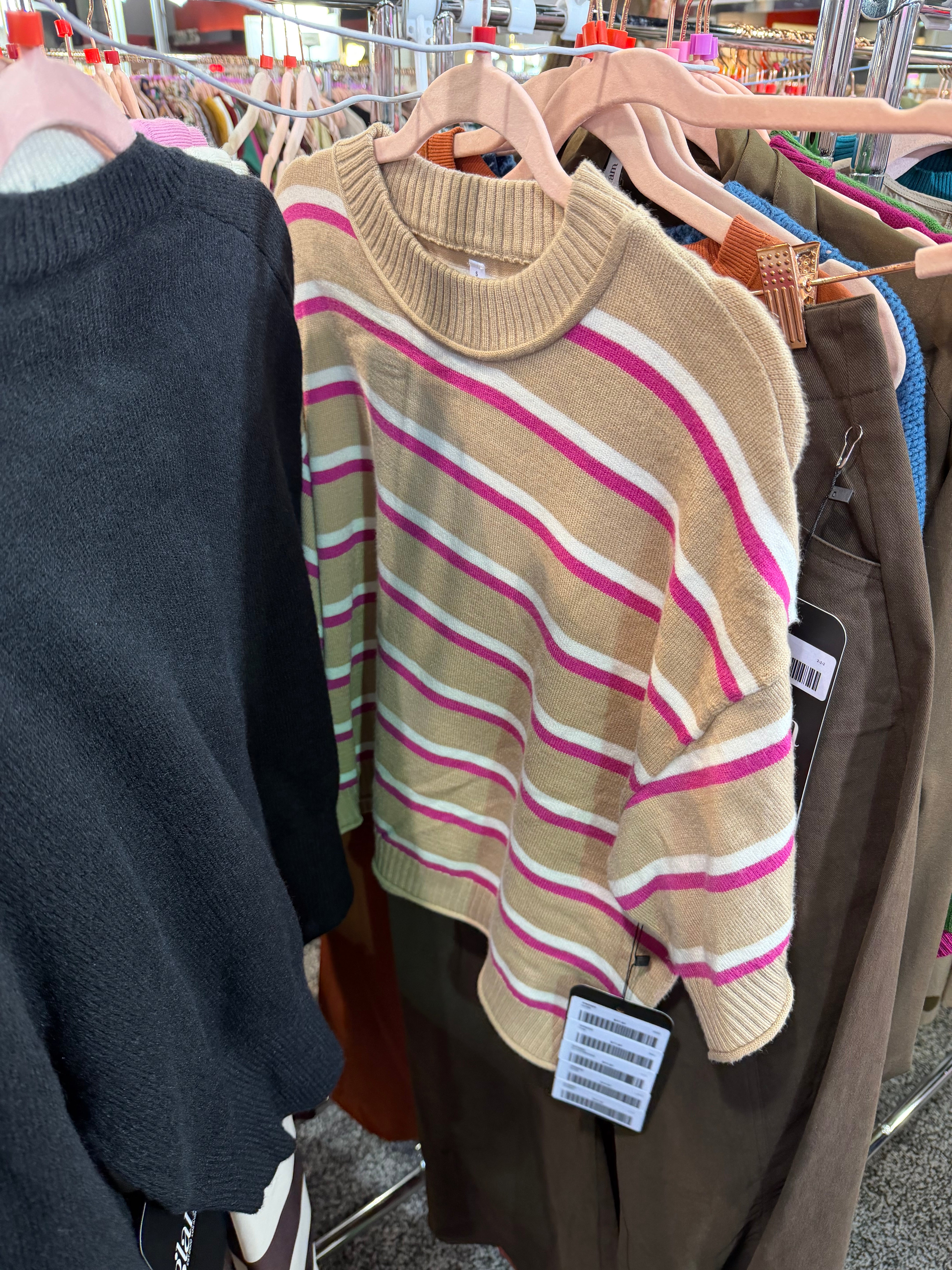 Cecilia Striped Sweater-apparel-Glam-The Funky Zebra Ames, Women's Fashion Boutique in Ames, Iowa
