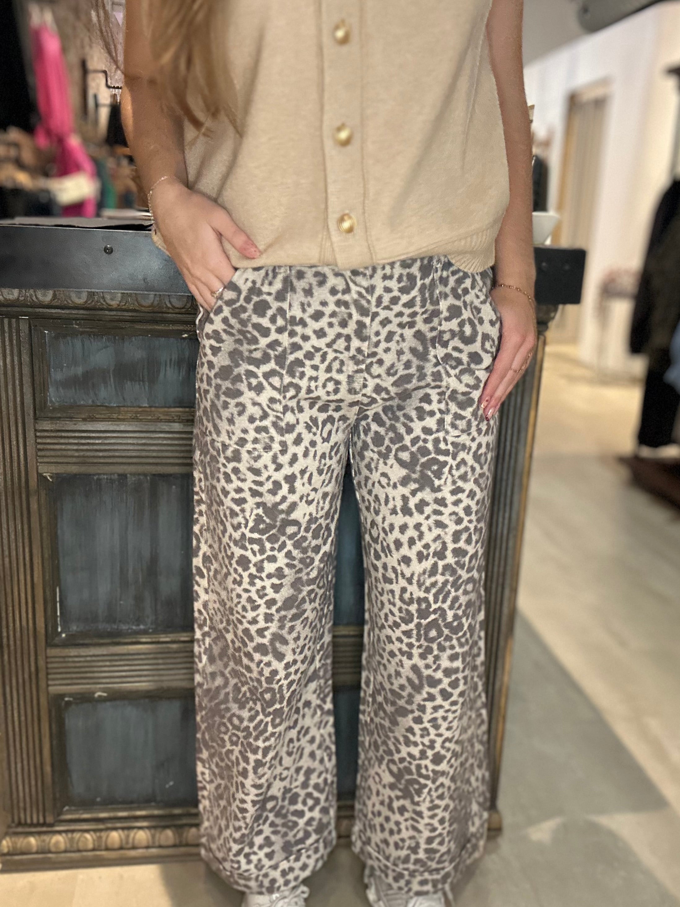 Angel Animal Print-pants-She & Sky-The Funky Zebra Ames, Women's Fashion Boutique in Ames, Iowa