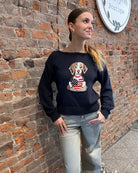 Raina American Heart Puppy Sweater-Sweaters-Blu Pepper-The Funky Zebra Ames, Women's Fashion Boutique in Ames, Iowa