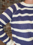 Elza Waffle Striped Sweater-Long Sleeves-Staccato-The Funky Zebra Ames, Women's Fashion Boutique in Ames, Iowa