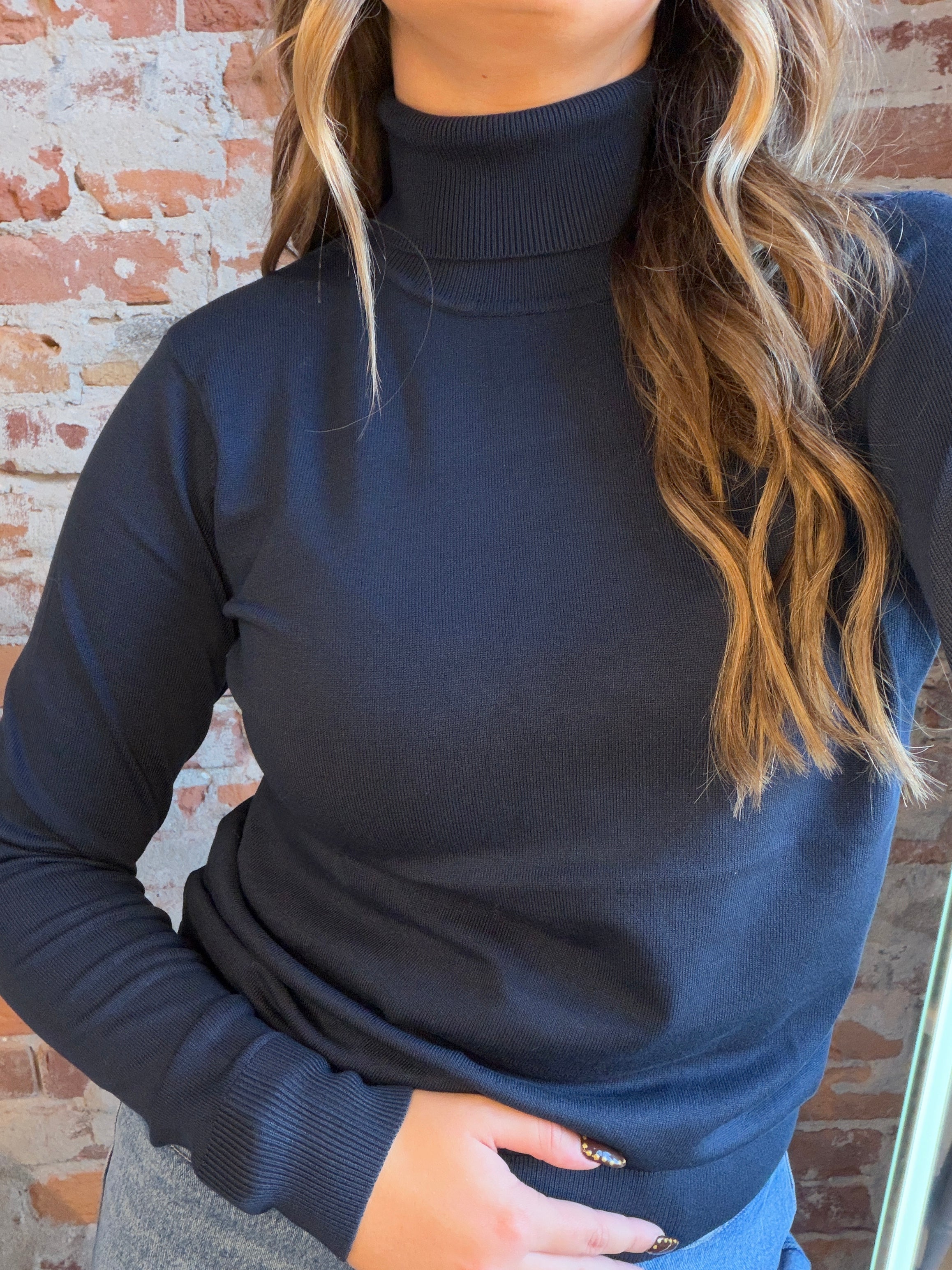 Charise Roll Neck Tops-Sweaters-be young-The Funky Zebra Ames, Women's Fashion Boutique in Ames, Iowa