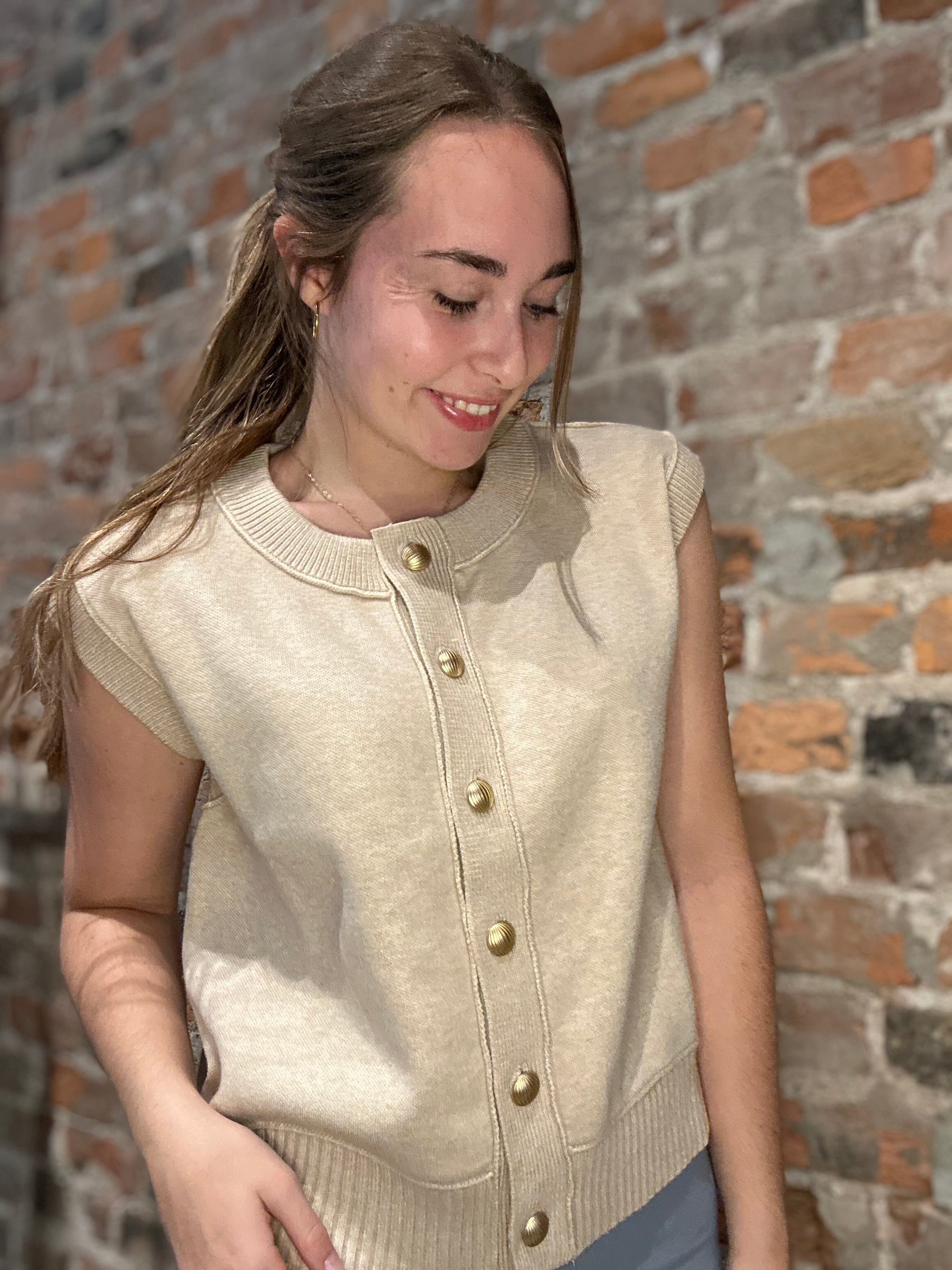 Fallon Sweater Vest-apparel-She & Sky-The Funky Zebra Ames, Women's Fashion Boutique in Ames, Iowa