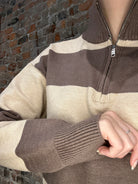 Trina Striped Sweater-Outerwear-She & Sky-The Funky Zebra Ames, Women's Fashion Boutique in Ames, Iowa