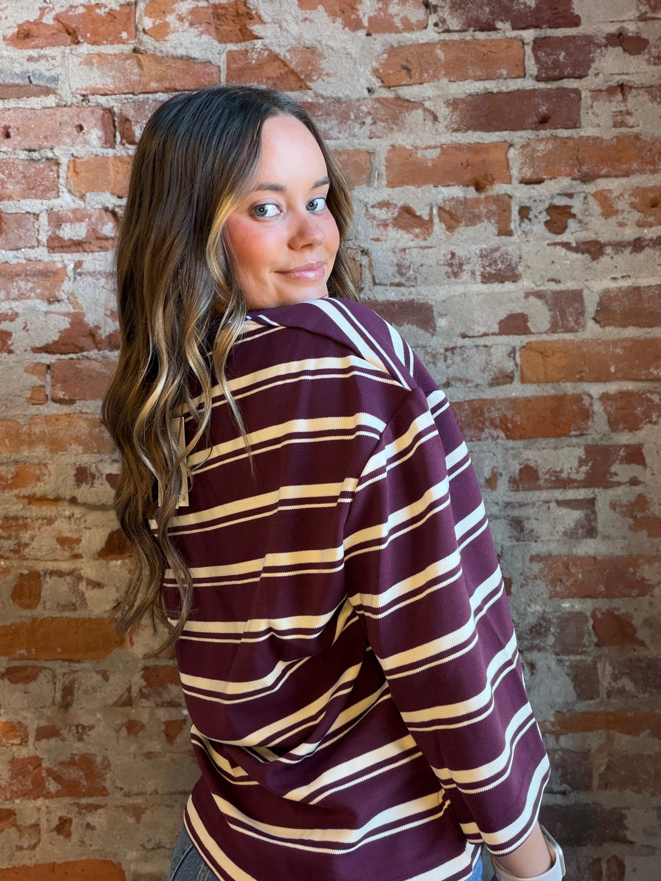 Lauren Fig Striped Top-top-be young-The Funky Zebra Ames, Women's Fashion Boutique in Ames, Iowa