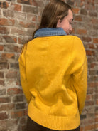 Maisey Denim Collar Sweater-apparel-heimish-The Funky Zebra Ames, Women's Fashion Boutique in Ames, Iowa