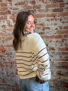Erin Plaid Collared Sweater-apparel-She & Sky-The Funky Zebra Ames, Women's Fashion Boutique in Ames, Iowa