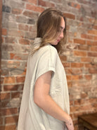 Margot Washed Polo Top-apparel-Rae Mode-The Funky Zebra Ames, Women's Fashion Boutique in Ames, Iowa