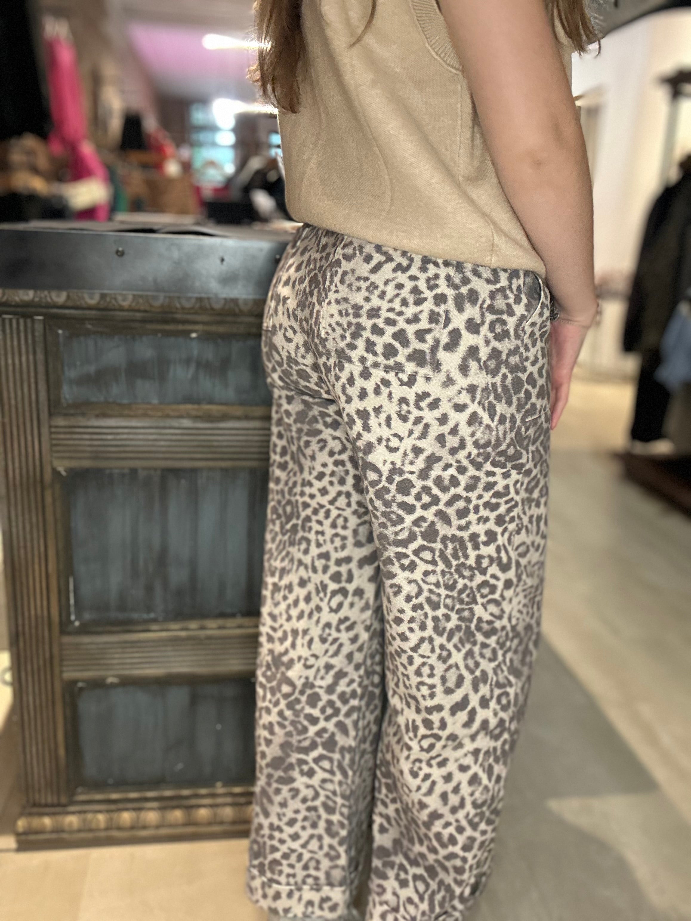 Angel Animal Print-pants-She & Sky-The Funky Zebra Ames, Women's Fashion Boutique in Ames, Iowa