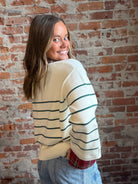 Erin Plaid Collared Sweater-apparel-She & Sky-The Funky Zebra Ames, Women's Fashion Boutique in Ames, Iowa