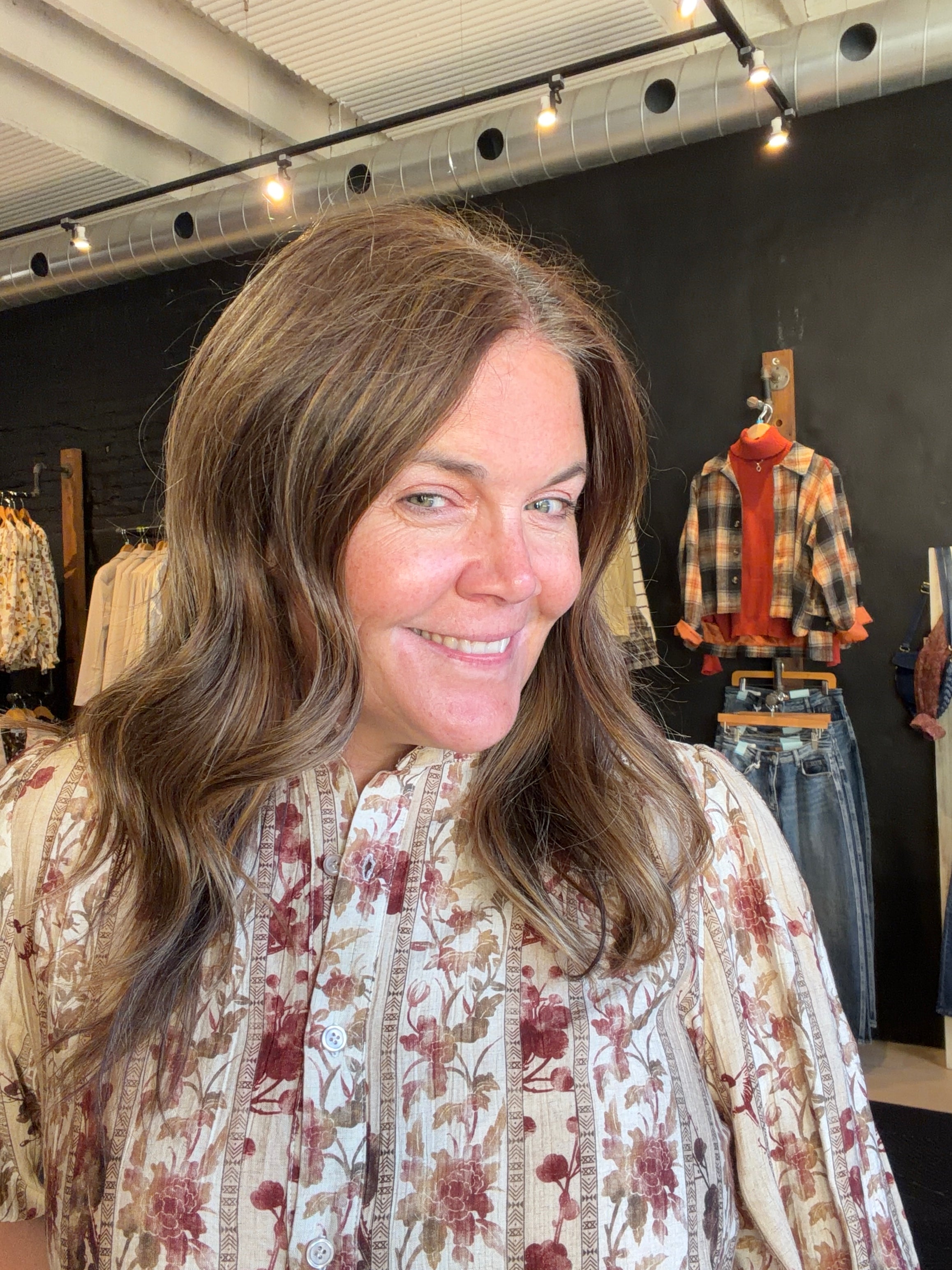 Halle Brown Mixed Top-Hayden-The Funky Zebra Ames, Women's Fashion Boutique in Ames, Iowa