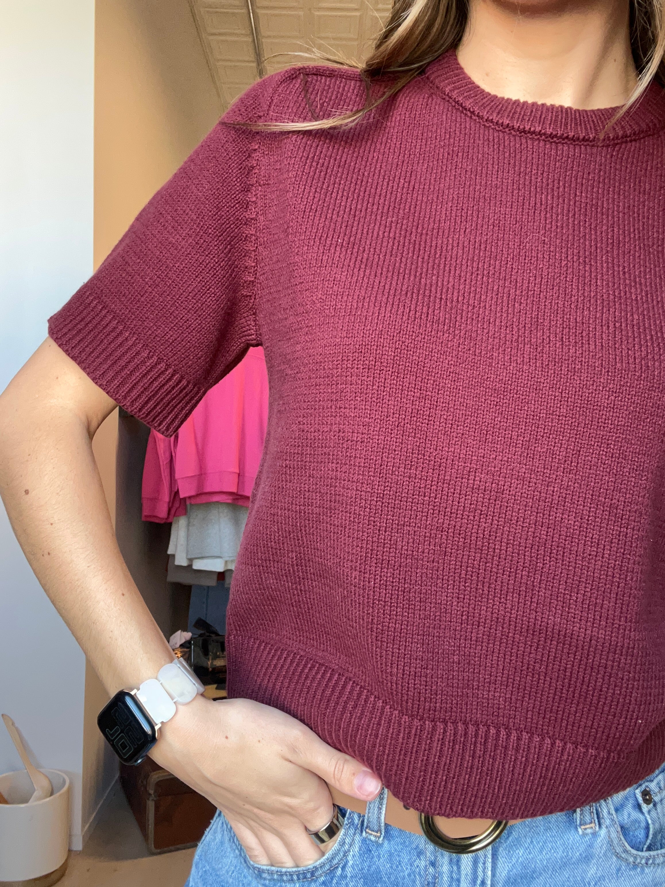 Robin Short Sleeve Sweater-apparel-in february-The Funky Zebra Ames, Women's Fashion Boutique in Ames, Iowa