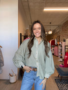 Stevie Button Down-apparel-in february-The Funky Zebra Ames, Women's Fashion Boutique in Ames, Iowa