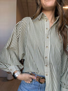 Stevie Button Down-apparel-in february-The Funky Zebra Ames, Women's Fashion Boutique in Ames, Iowa