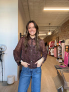 Mindy Semi-Sheer Blouse-apparel-Molly Bracken-The Funky Zebra Ames, Women's Fashion Boutique in Ames, Iowa