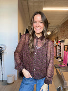 Mindy Semi-Sheer Blouse-apparel-Molly Bracken-The Funky Zebra Ames, Women's Fashion Boutique in Ames, Iowa