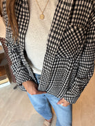 Renee Plaid Shacket-apparel-Doe and Rae-The Funky Zebra Ames, Women's Fashion Boutique in Ames, Iowa