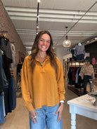 Stacy Funnel Neck Sweatshirt-apparel-Doe and Rae-The Funky Zebra Ames, Women's Fashion Boutique in Ames, Iowa