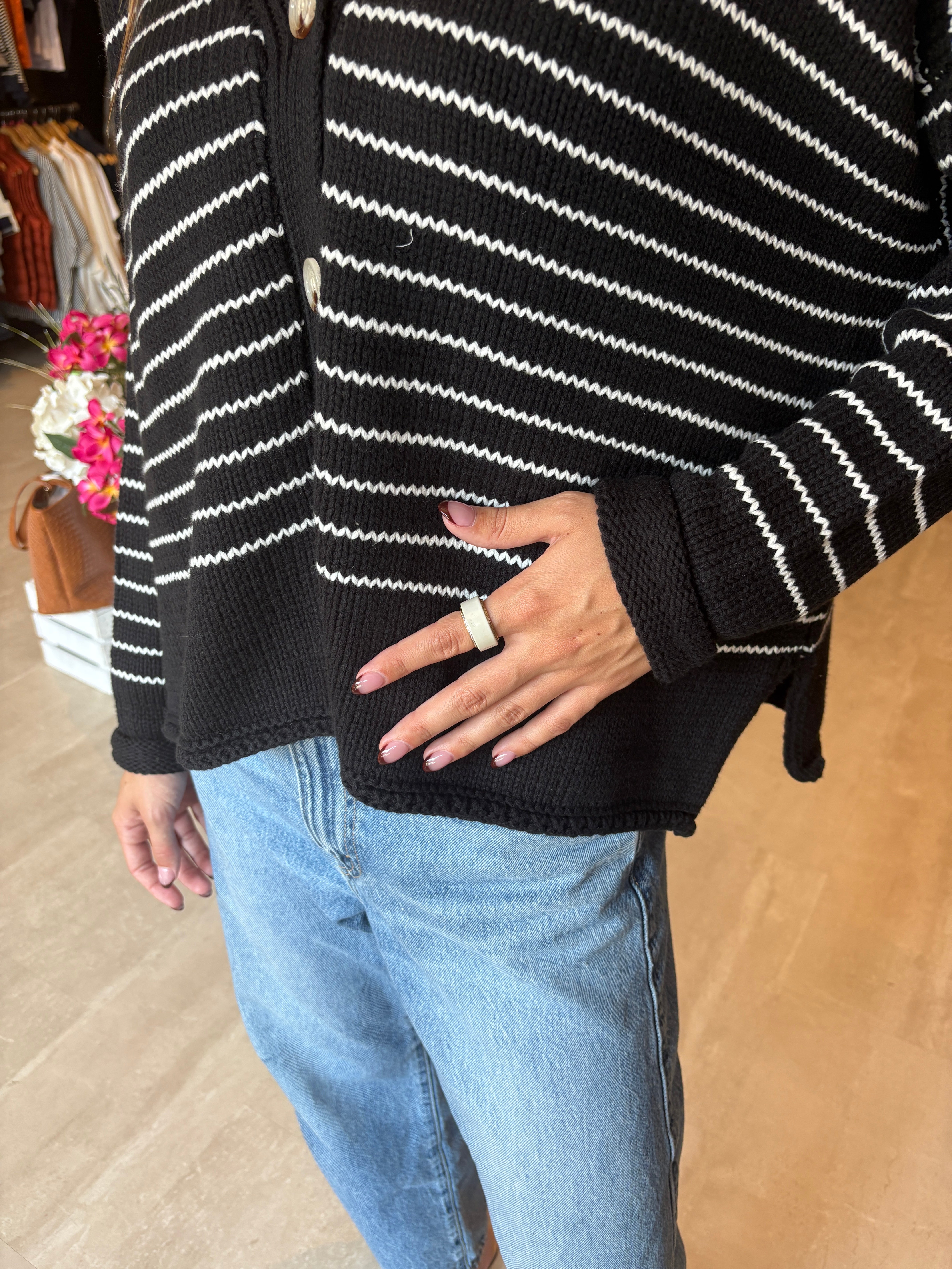 Katie Knit Cardigan-apparel-Doe and Rae-The Funky Zebra Ames, Women's Fashion Boutique in Ames, Iowa