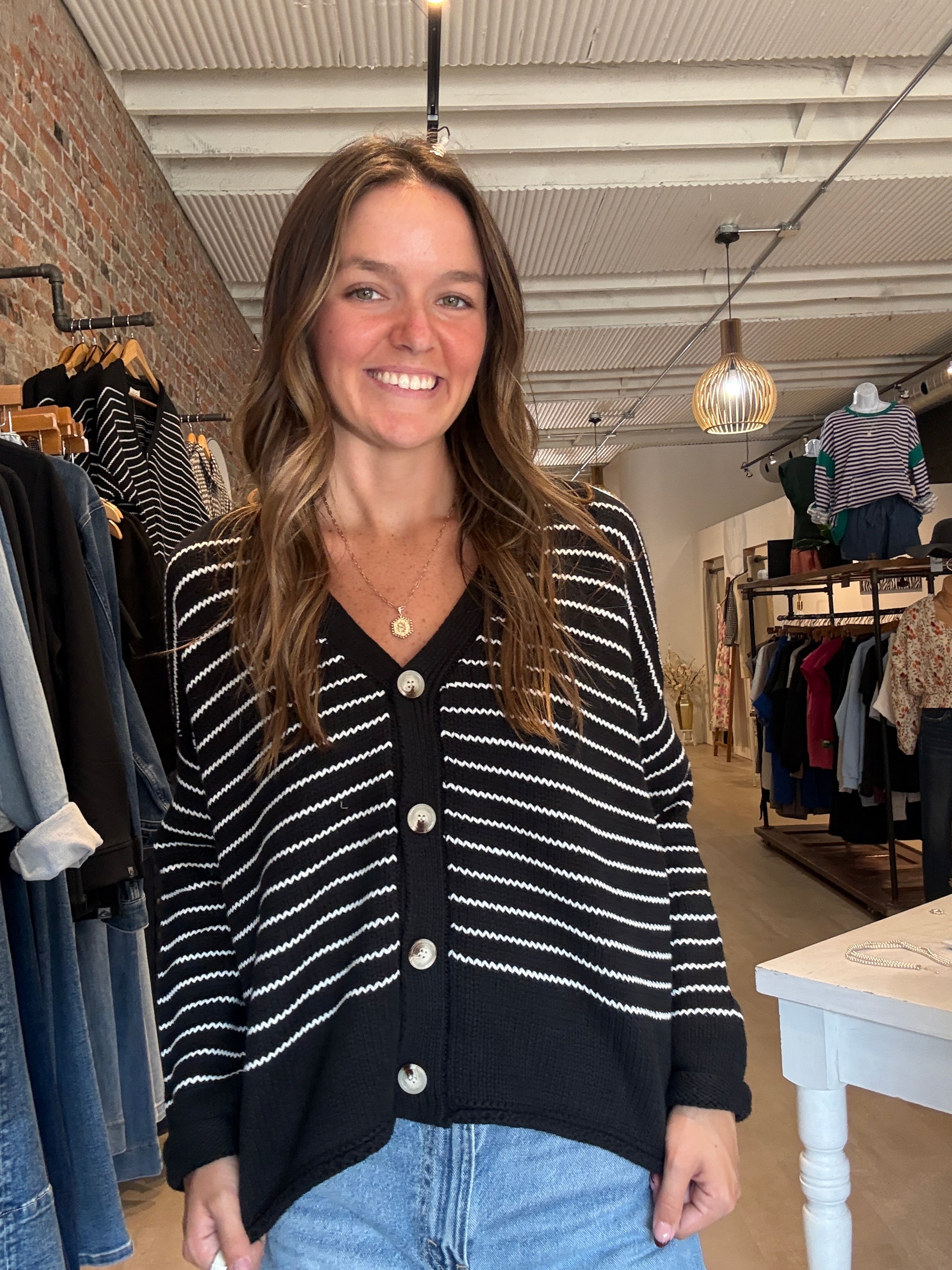 Katie Knit Cardigan-apparel-Doe and Rae-The Funky Zebra Ames, Women's Fashion Boutique in Ames, Iowa