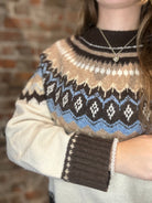 Lydia Brown Fair Isle Raglan Sweater-Sweaters-Blu Pepper-The Funky Zebra Ames, Women's Fashion Boutique in Ames, Iowa