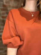 Trina Bubble Sleeve Sweatshirt-apparel-Glam-The Funky Zebra Ames, Women's Fashion Boutique in Ames, Iowa