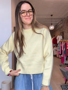 Molly Thick Rib Detailed Sweater-Long Sleeves-Molly Bracken-The Funky Zebra Ames, Women's Fashion Boutique in Ames, Iowa