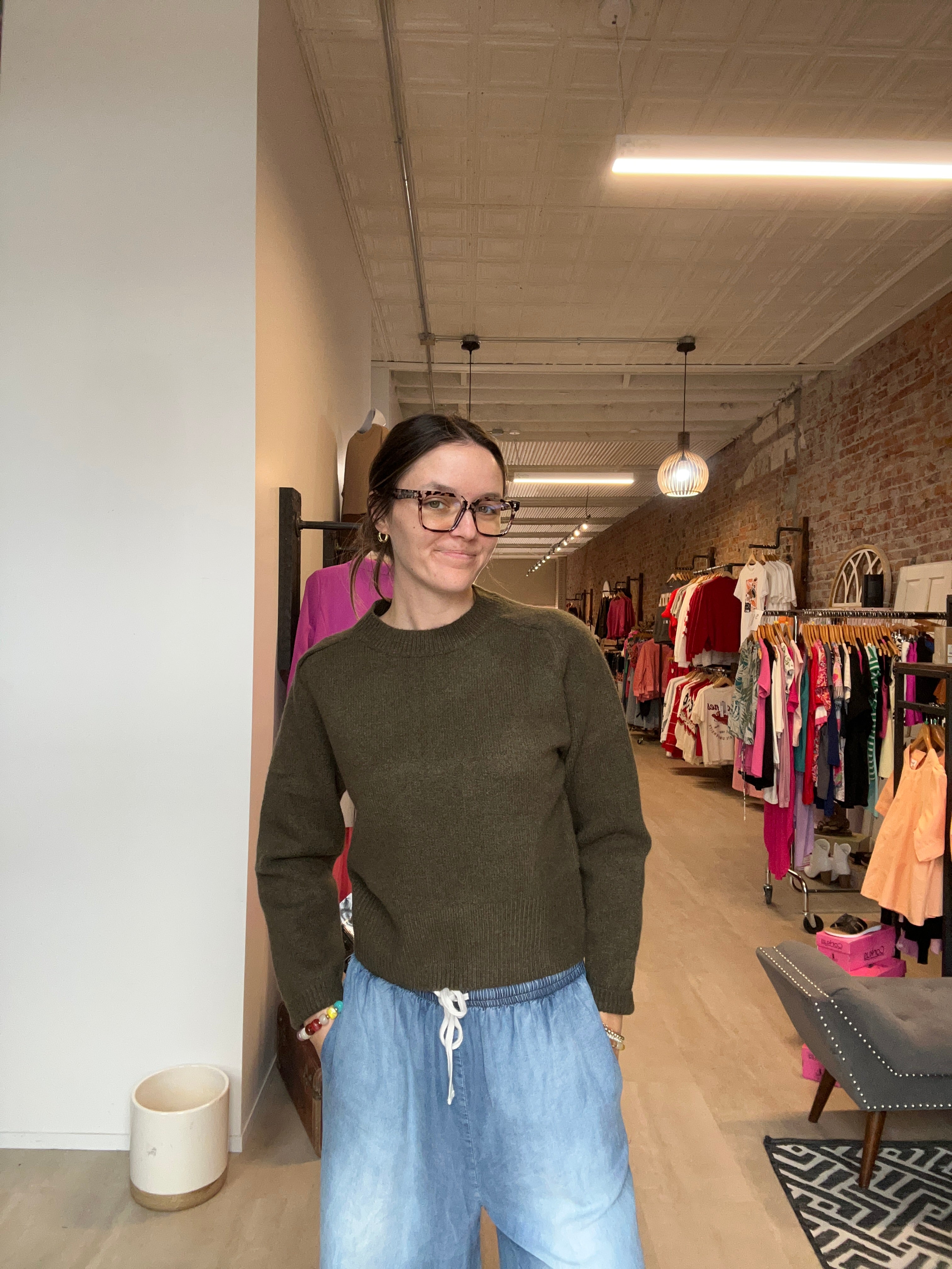 Molly Thick Rib Detailed Sweater-Long Sleeves-Molly Bracken-The Funky Zebra Ames, Women's Fashion Boutique in Ames, Iowa